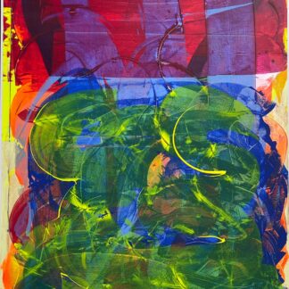Robert Singer, Riopelle, acrylic and oil on canvas, 48x36x1.5”, 2021