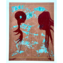 Erase_2025_acrylic and metallic paint on canvas, 60x 48 inches